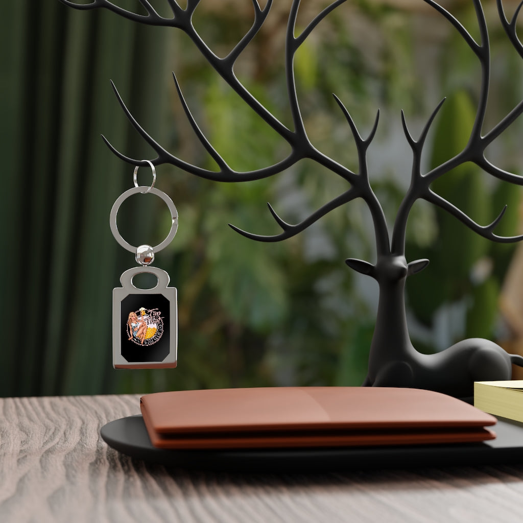 Rectangle Photo Keyring Chain