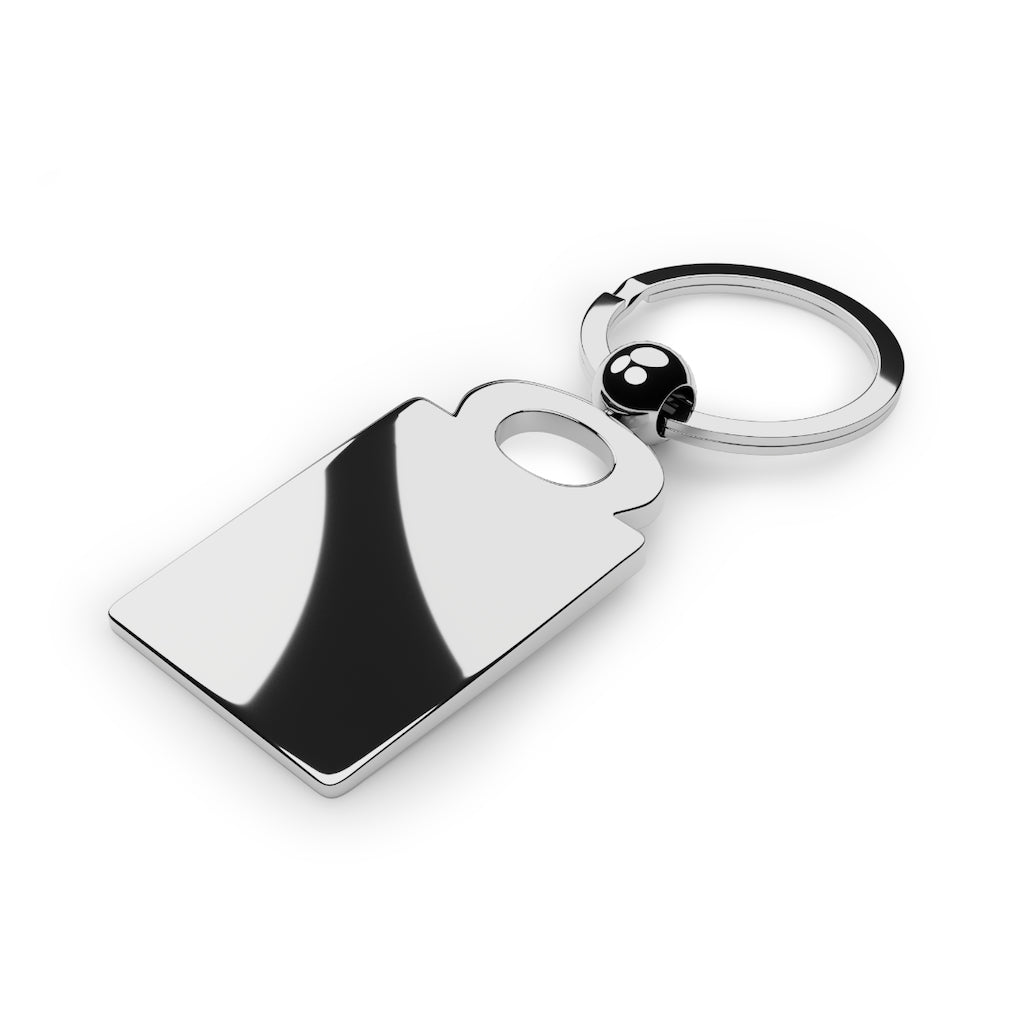 Rectangle Photo Keyring Chain