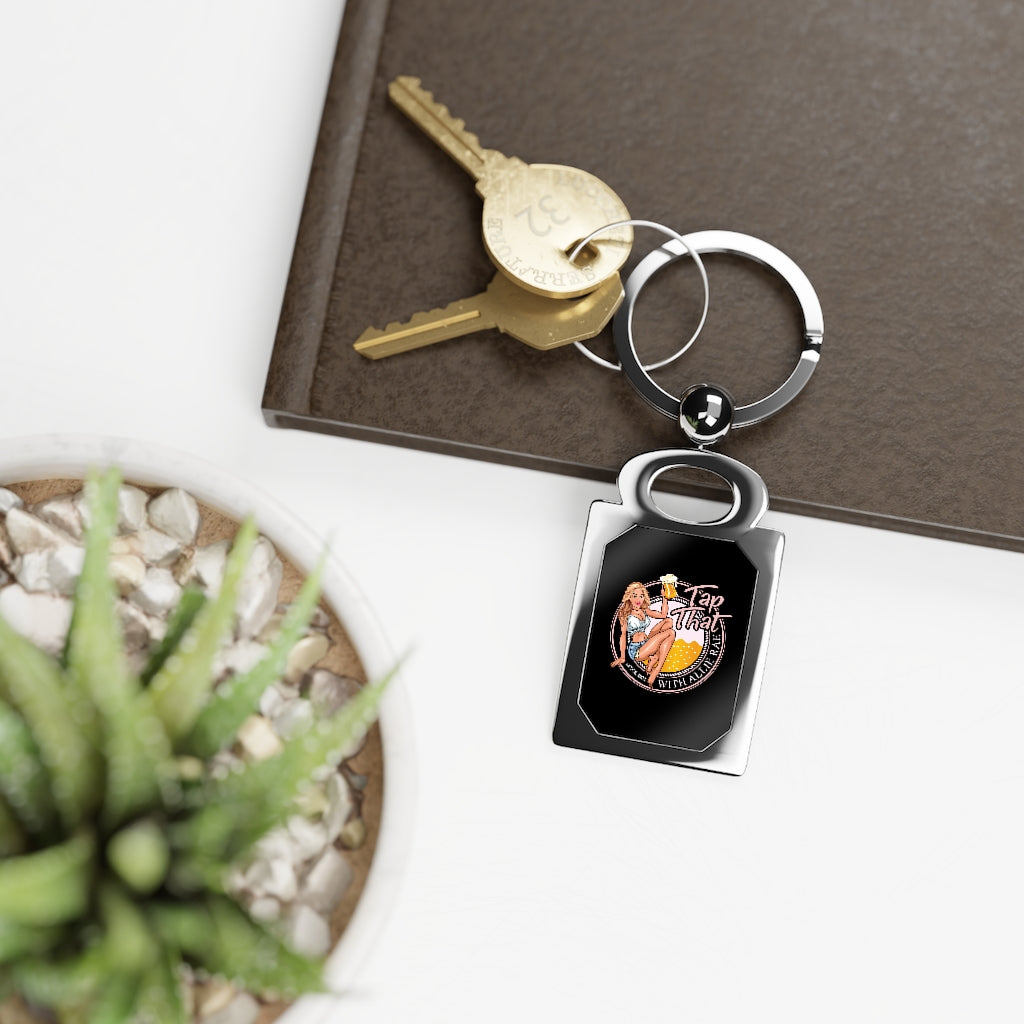 Rectangle Photo Keyring Chain