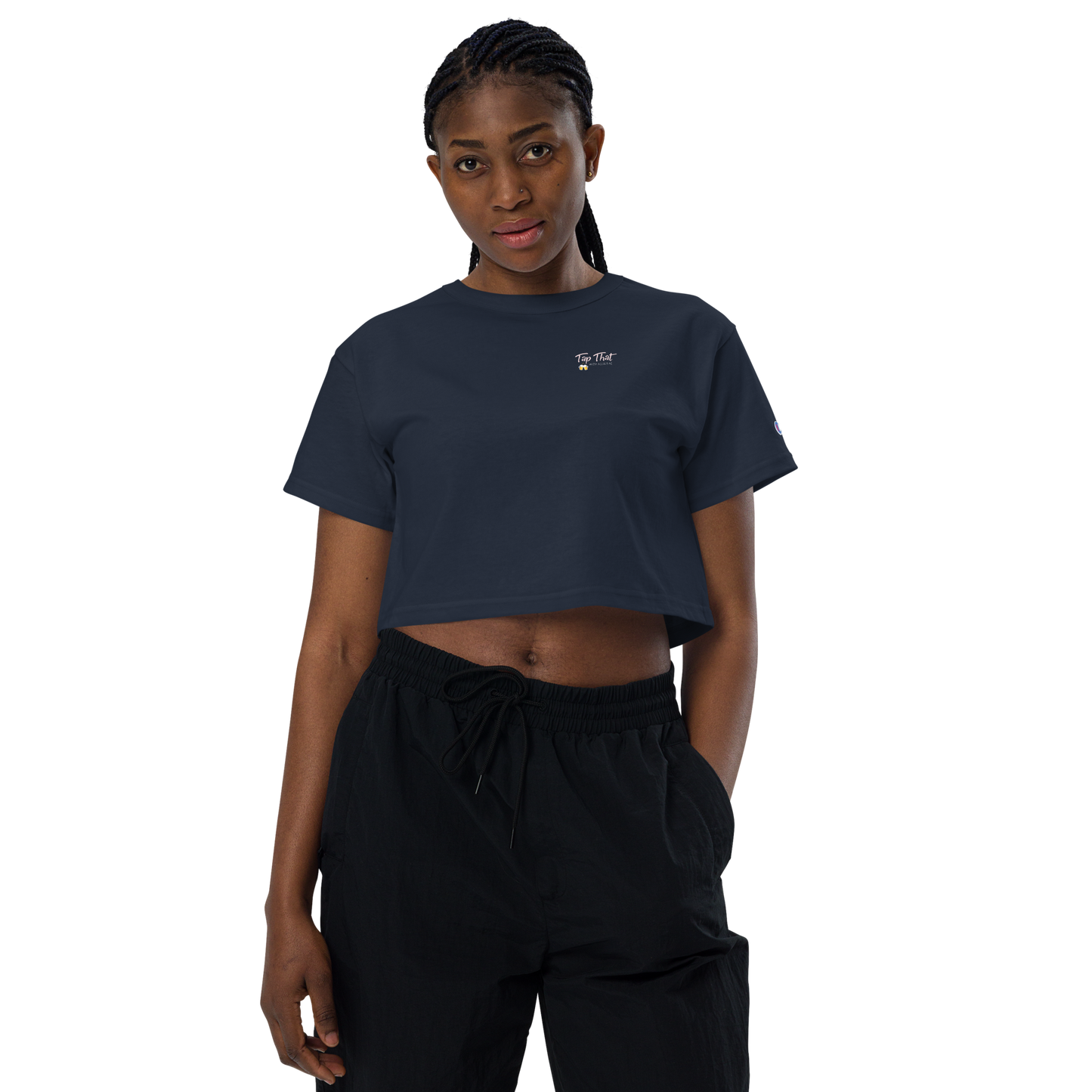 Women's Champion Loose Fit Crop Top (Logo on Back)