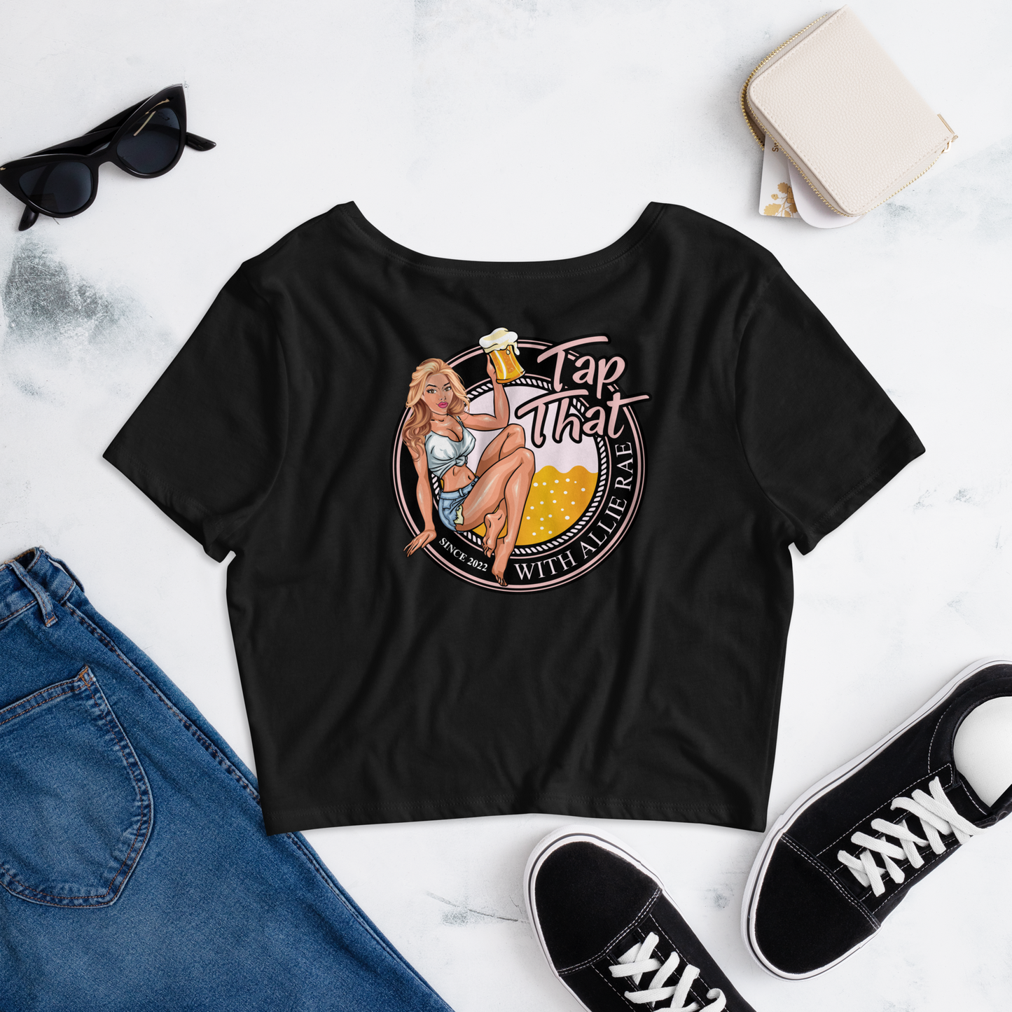 Women’s Crop Tee Bella + Canvas (Logo on Back - More Colors Available)