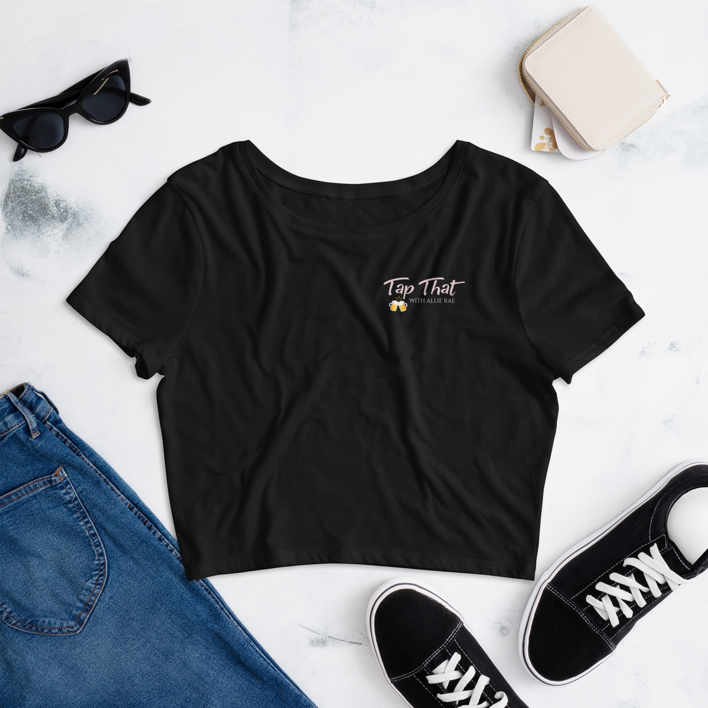 Women’s Crop Tee Bella + Canvas (Logo on Back - More Colors Available)
