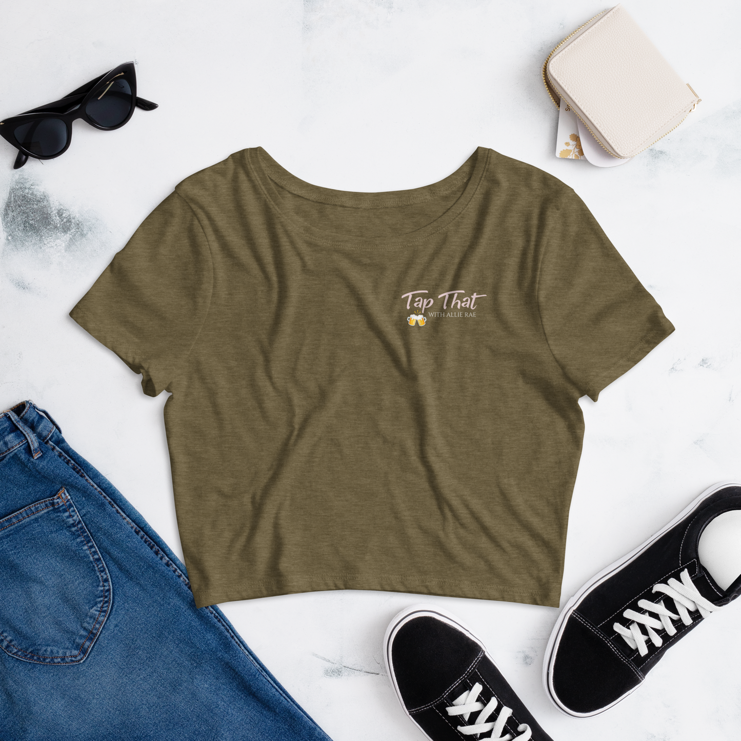 Women’s Crop Tee Bella + Canvas (Logo on Back - More Colors Available)