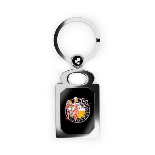 Rectangle Photo Keyring Chain